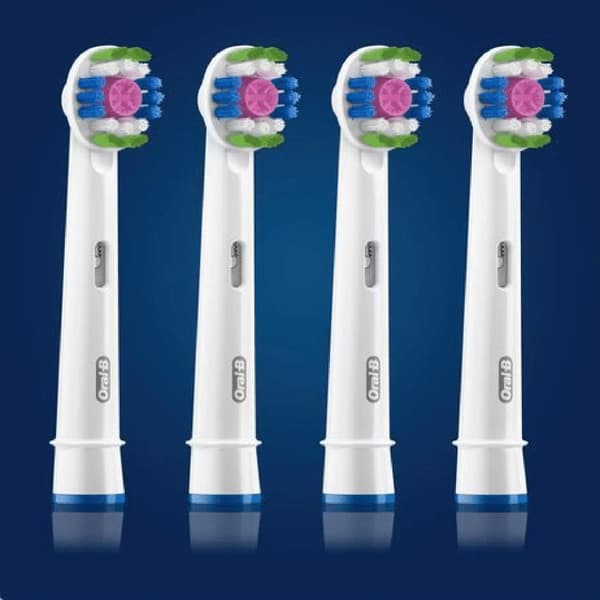 Oral-B 3D White 80339410 tandborsthuvuden 4 styck Vit
