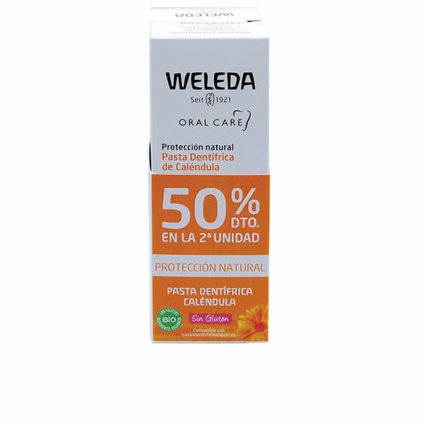 Tannkrem Daglig Beskyttelse Weleda Oral Care 2 x 75 ml Fløyelsblomst
