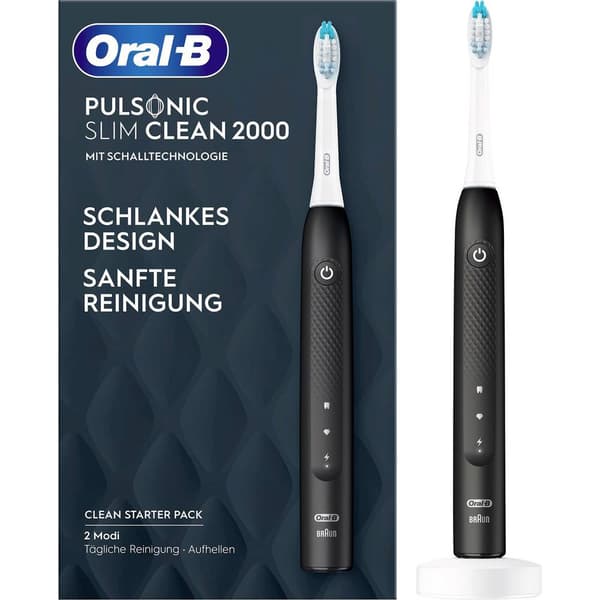 Oral-B Pulsonic Slim Clean 2000 Black 396208 Eltandborste Svart