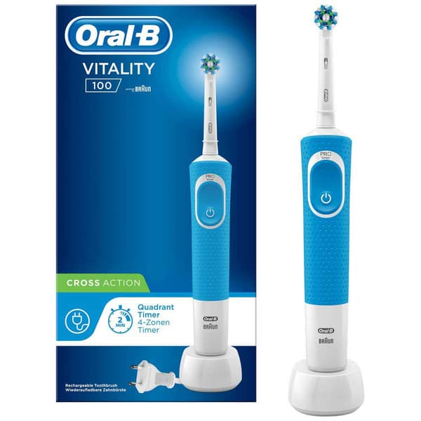 Braun Vitality 100 Cross Action Blå