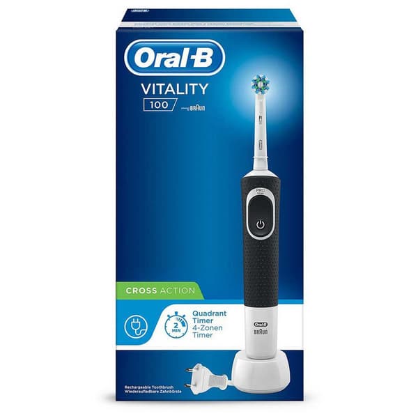 Braun Vitality 100 Cross Action Eltandborste Svart