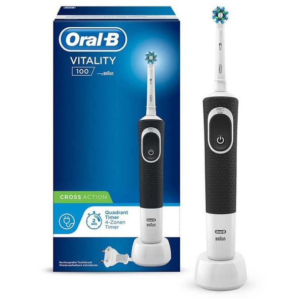 Braun Vitality 100 Cross Action Eltandborste Svart
