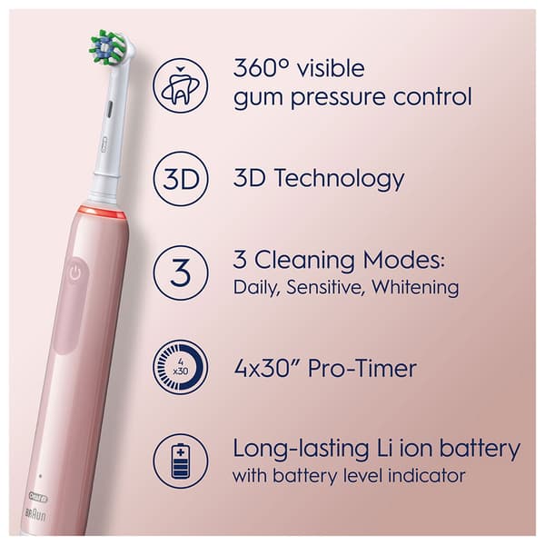 Oral B Pro3 Elektrisk Tandbørste Transparent