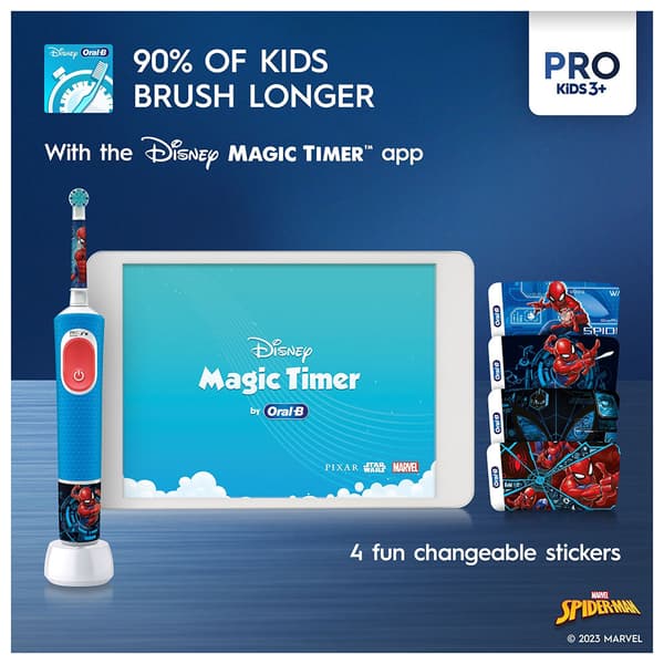 Oral B Vitality Pro Kids Spiderman Cls Eltandborste Durchsichtig
