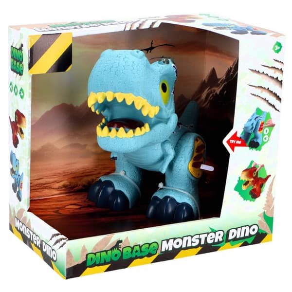 Dinobase Dino + Lys og Lyd Blå