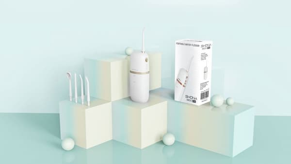 Dental irrigator sladdlös för tänder SHONA S200 PRO + fodral + 4 munstycken
