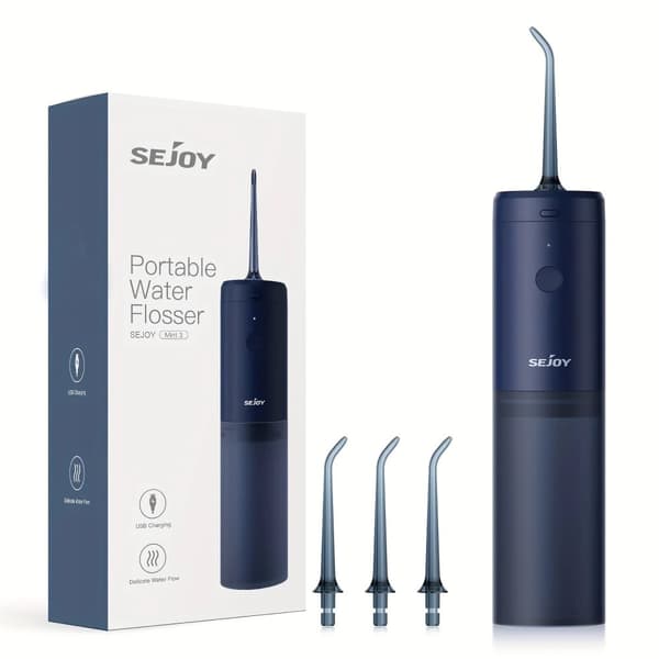 Oral irrigator, 140ML vandtank, USB genopladelig,Blå