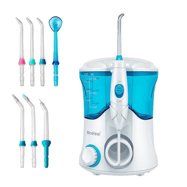 Tandvandsflosser, 600 ml vandtank, 7 jet tips, HVID, EU