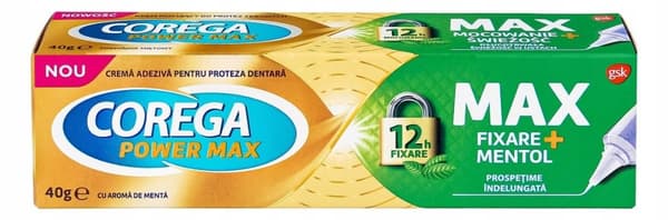COREGA Power Max fixerings- och fräschörskräm för proteser
