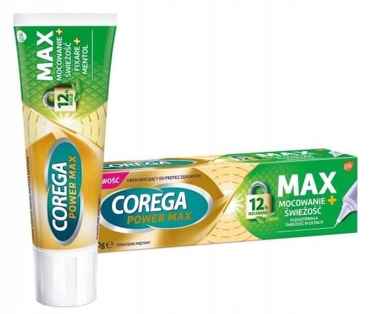 COREGA Power Max fixerings- och fräschörskräm för proteser