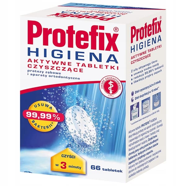 Protefix Active rengöringstabletter för proteser 66 st