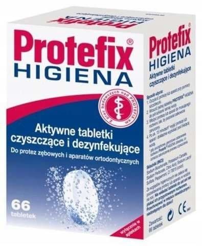 Protefix Active rengöringstabletter för proteser 66 st
