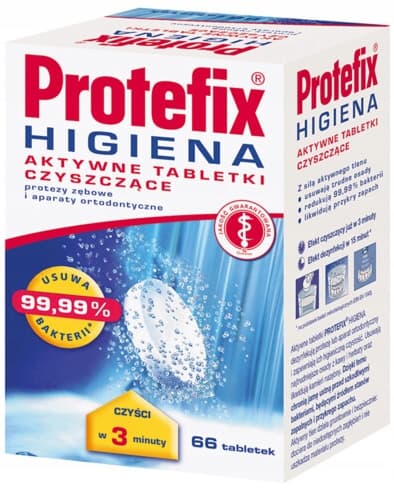 Protefix Active rengöringstabletter för proteser 66 st