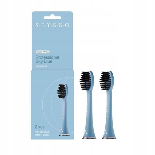 SEYSSO Color himmelsblå tandborsthuvuden 2 st