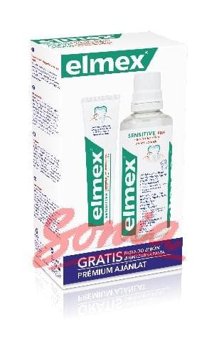 Elmex Sensitive set in the cartridge (mouthwash 400ml + toothpaste 75ml)