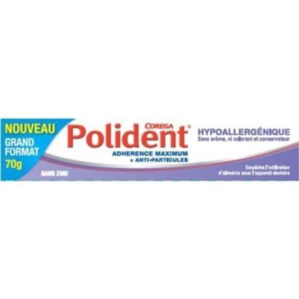 POLIDENT Hypoallergen självhäftande kräm - 70 g