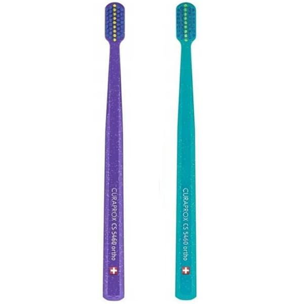Curaprox CS ortho ultramjuk tandborste (flerfärgad) x2