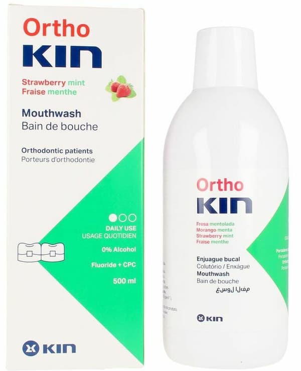 Mouthwash Kin Orthokin 500 ml Strawberry Mint