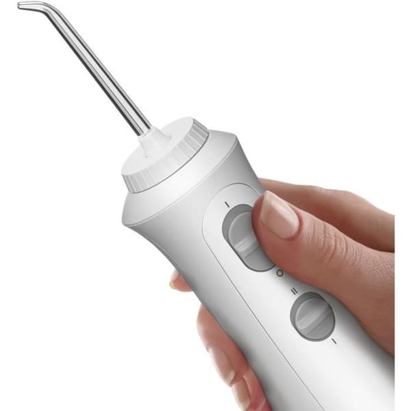 Dental Jet - WATERPIK - WF-13 Pearl - Vit - Sladdlös - Uppladdningsbar - 2 trycknivåer - 4 munstycken