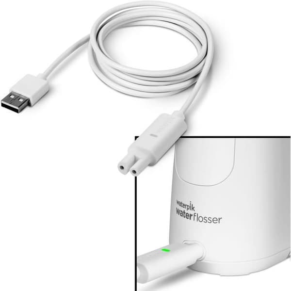 Dental Jet - WATERPIK - WF-13 Pearl - Vit - Sladdlös - Uppladdningsbar - 2 trycknivåer - 4 munstycken