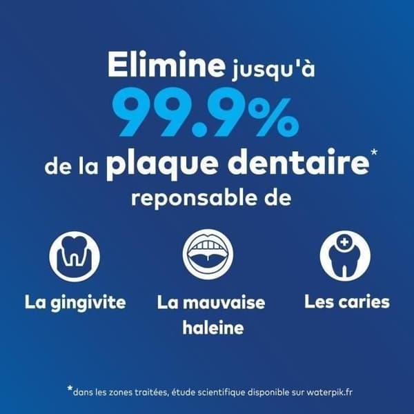 Waterpik WF-20 Pulse, Ledningsfri Vandtandtråd, Anbefales af UFSBD, Genopladelig Vandstråle, Fjerner Plak, Hvid