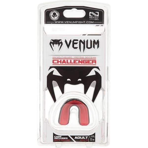 VENUM Challenger Munskydd - Svart och Röd - Nexfit Gel - Hög densitet