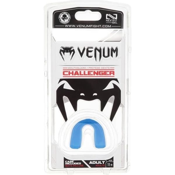 Protège-tänder VENUM Challenger - Vit och blå - Nexfit Gel - Hög densitet
