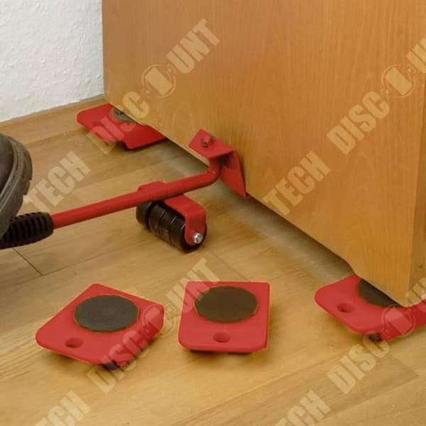TD® Möbelflyttningstransportset 4 hjul + 1 handhjulsverktygssats Flyttmaterial Bra kvalitet 360° rotation