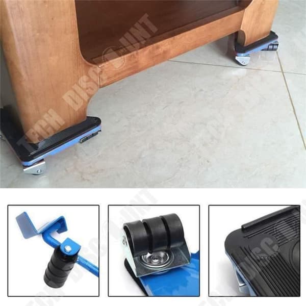 TD® Heavy Object Furniture Fem delar rörlig möbel Lätt att flytta Lätt att använda 360° rotation Kvalitetsmaterial
