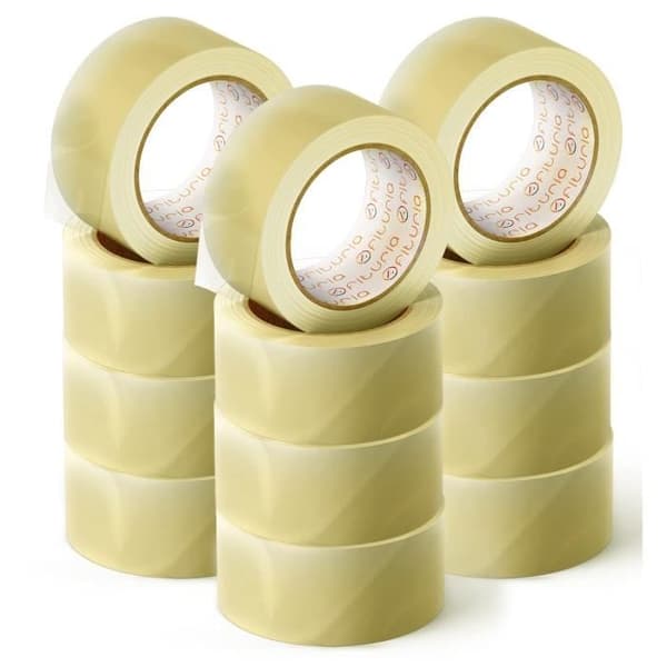 OFITURIA Transparent emballage tape för att packa kartonger för frakt och flytt.