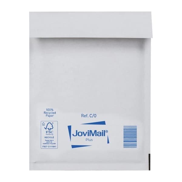 Vitpåse med luftbubblor kraft vit 150 x 210 mm JoviMail Plus 92 g - Kartong med 100
