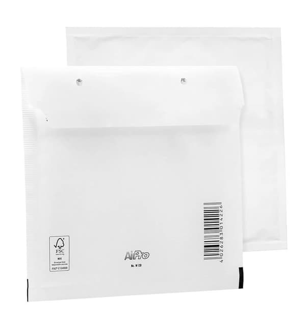 Postpåse - Bantex vadderad påse - 400123121 - Set med 10 bubbelkuvert Vit 175 x 200 mm