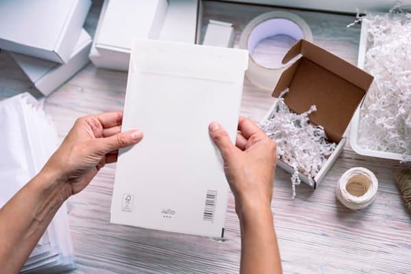Postpåse - Bantex vadderad påse - 400123019 - G7 Paket med 100 bubbelkuvert Vit 250 x 350 mm 17/G
