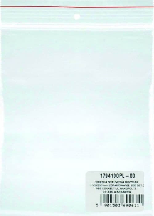 Kontorsprodukter - 15073415-90 - påse med snörning, LDPE, 100x200mm, 100 st., transparent