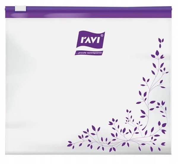 Ravi - RAV 002173/ALL - Återanvändbara plastpåsar med dragkedja 1,5l 15st