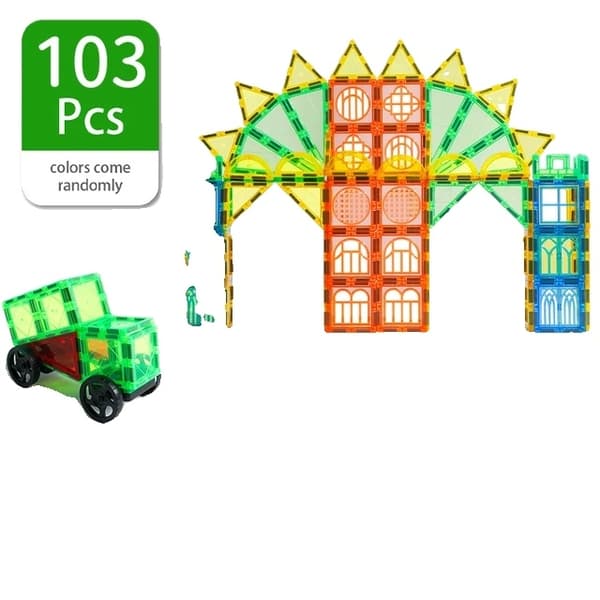 Magnetisk Konstruktions Sæt, Gør-det-selv Byggelegetøj, Montessori Uddannelsesmateriale, MPL2-60W MPL2-103W