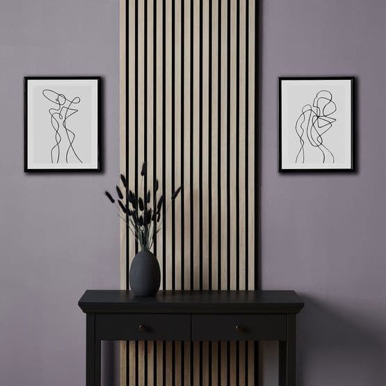 Lydpanel - Akustikpanel Naturlig - 60x120 Cm - 4 stk