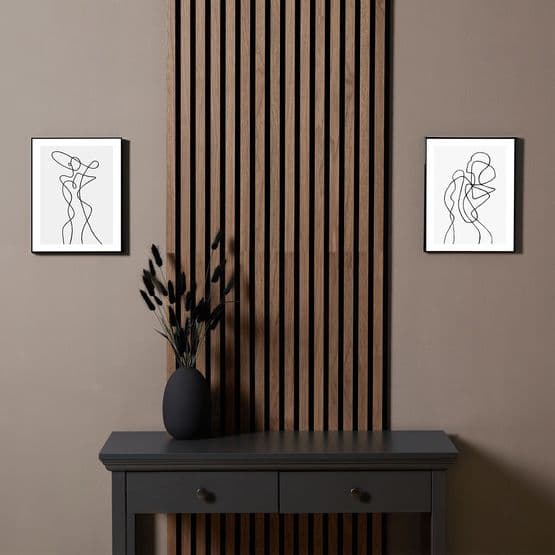 Ljudpanel - Akustikpanel Brun - 60x120 Cm - 4 St