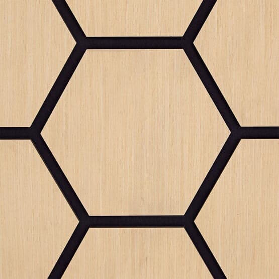 Ljudpanel - Akustikpanel Hexagon - 62x76 Cm - 8 St - Natur