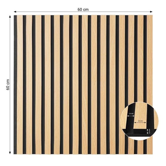 Ljudpanel - Akustikpanel - 60x60 Cm - 1 St