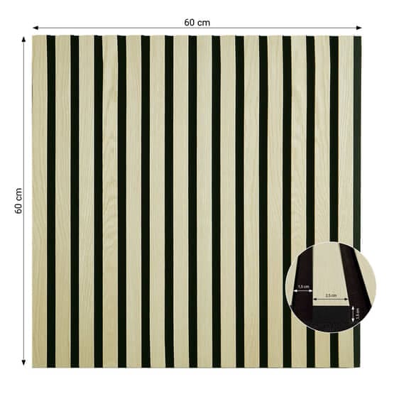 Ljudpanel - Akustikpanel - 60x60 Cm - 1 St - Cream