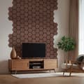 Miniatyrbild 4 av 11: Ljudpanel - Akustikpanel Hexagon - 62x76 Cm - 8 St - Brun