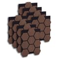 Miniatyrbild 6 av 11: Ljudpanel - Akustikpanel Hexagon - 62x76 Cm - 8 St - Brun
