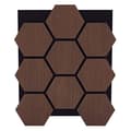 Miniatyrbild 9 av 11: Ljudpanel - Akustikpanel Hexagon - 62x76 Cm - 8 St - Brun