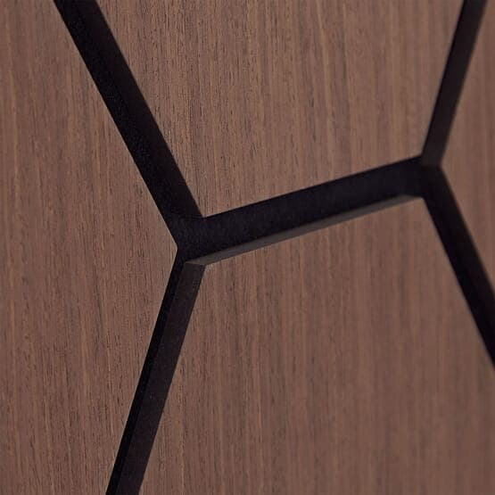 Ljudpanel - Akustikpanel Hexagon - 62x76 Cm - 8 St - Brun