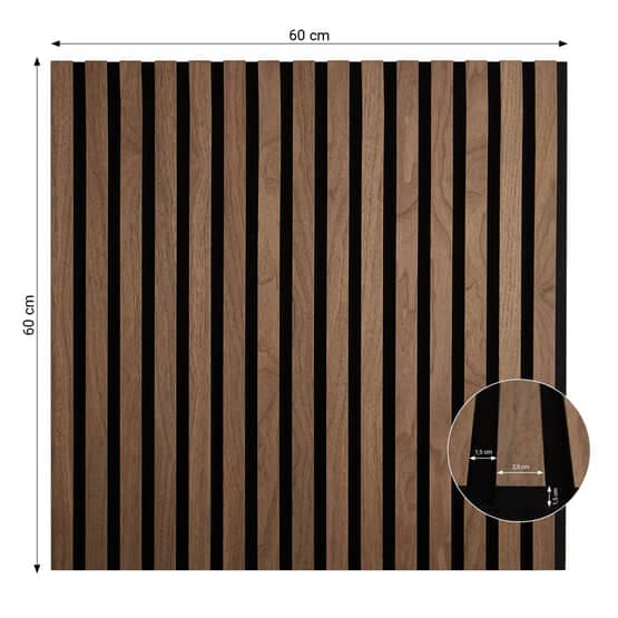 Ljudpanel - Akustikpanel - 60x60 Cm - 2 St - Brun