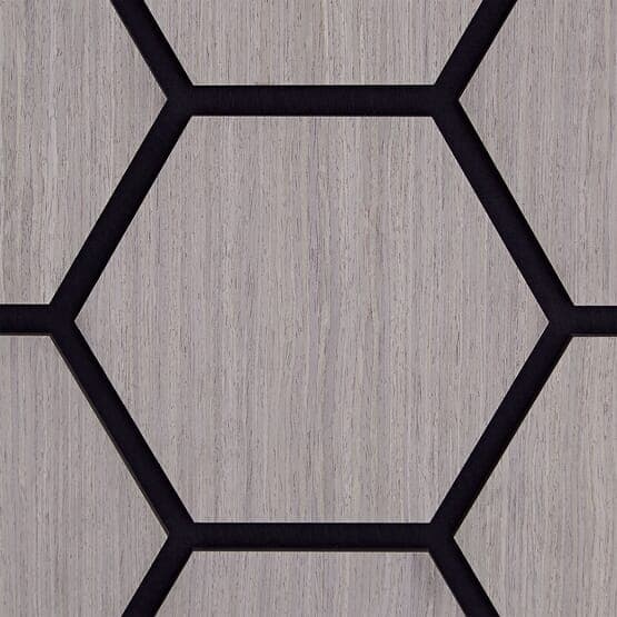 Ljudpanel - Akustikpanel Hexagon - 62x76 Cm - 4 St - Grå