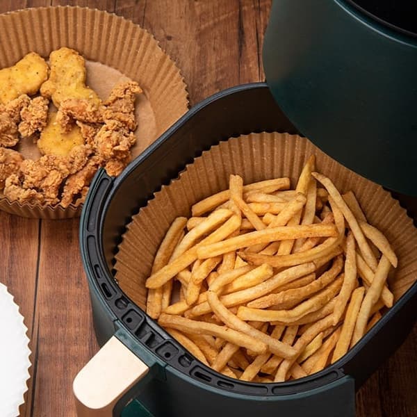 100 stk Air Fryer engangspapir pergamentforme - Liners Airfryer