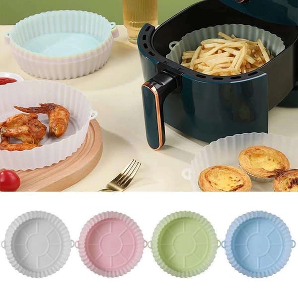 Air Fryer Silikongryta, Ugnsbakplåt - Silikon - Airfryer Grön