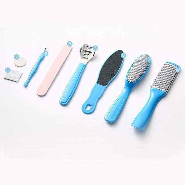 8 dele - Pedicure Kit / Fodfiler - Fodpleje